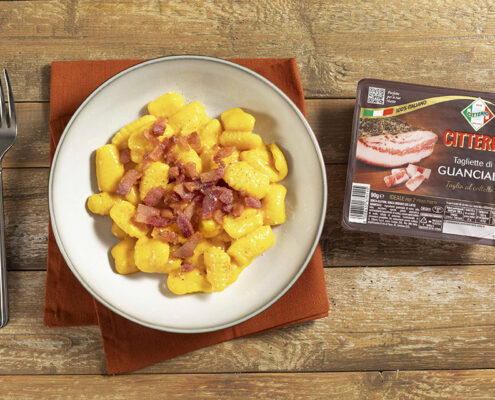 _Gnocchetti alla Carbonara con Tagliette di Guanciale Citterio